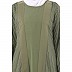 Cardigan abaya set- Jade green stripped Shrug with sleeveless inner abaya